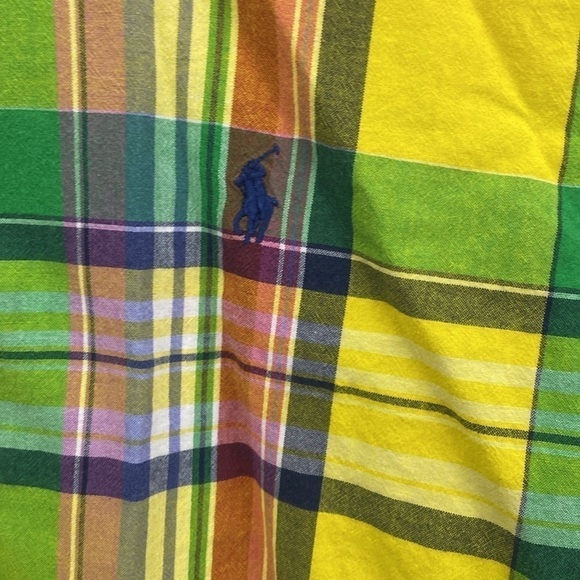 Ralph Lauren Polo Mens Sz M Multi-color Plaid Short Sleeve Button Up Shirt - Picture 3 of 8